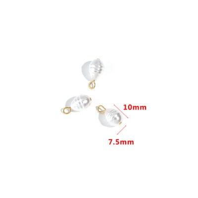 10 bucăți de perle de imitație din oțel inoxidabil Accesorii pentru farmece pentru cercei, colier, brățări, bijuterii.