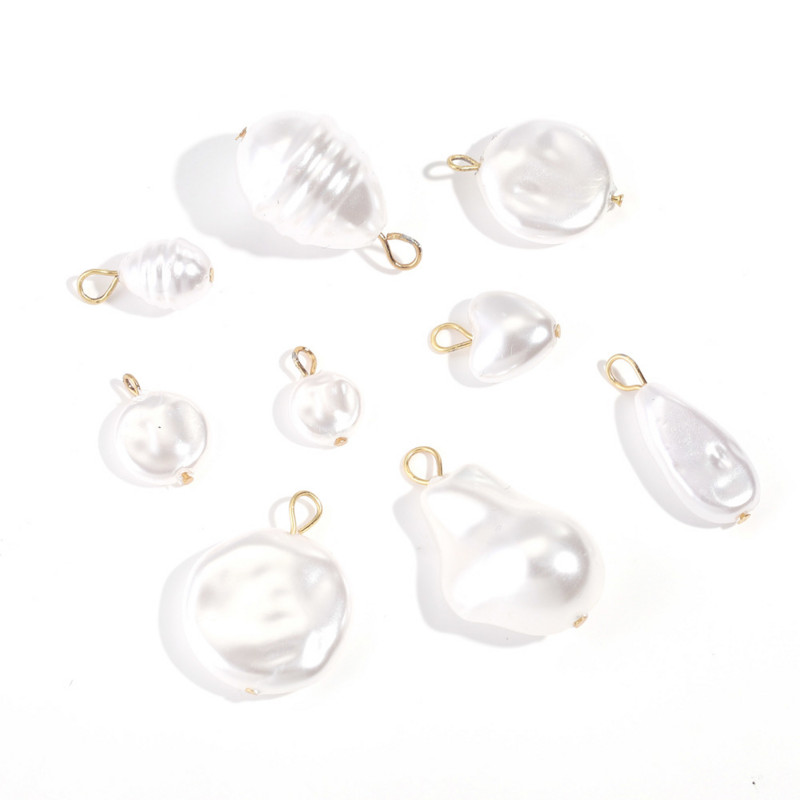 10 bucăți de perle de imitație din oțel inoxidabil Accesorii pentru farmece pentru cercei, colier, brățări, bijuterii.