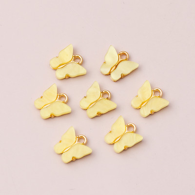 10 bucăți 13x13mm 9 culori rășină animale fluture farmece pentru bijuterii pandantive coliere cercei drăguți accesorii manuală bricolaj