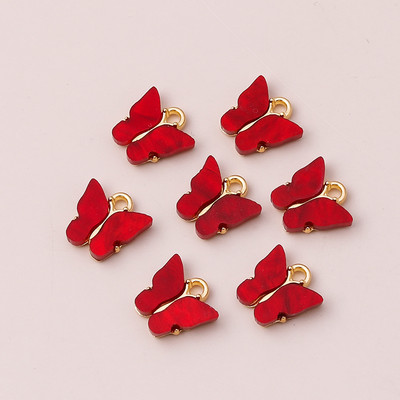 10 bucăți 13x13mm 9 culori rășină animale fluture farmece pentru bijuterii pandantive coliere cercei drăguți accesorii manuală bricolaj