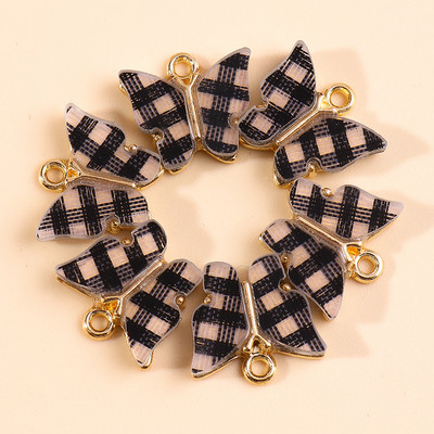 10 bucăți 13x13mm 9 culori rășină animale fluture farmece pentru bijuterii pandantive coliere cercei drăguți accesorii manuală bricolaj