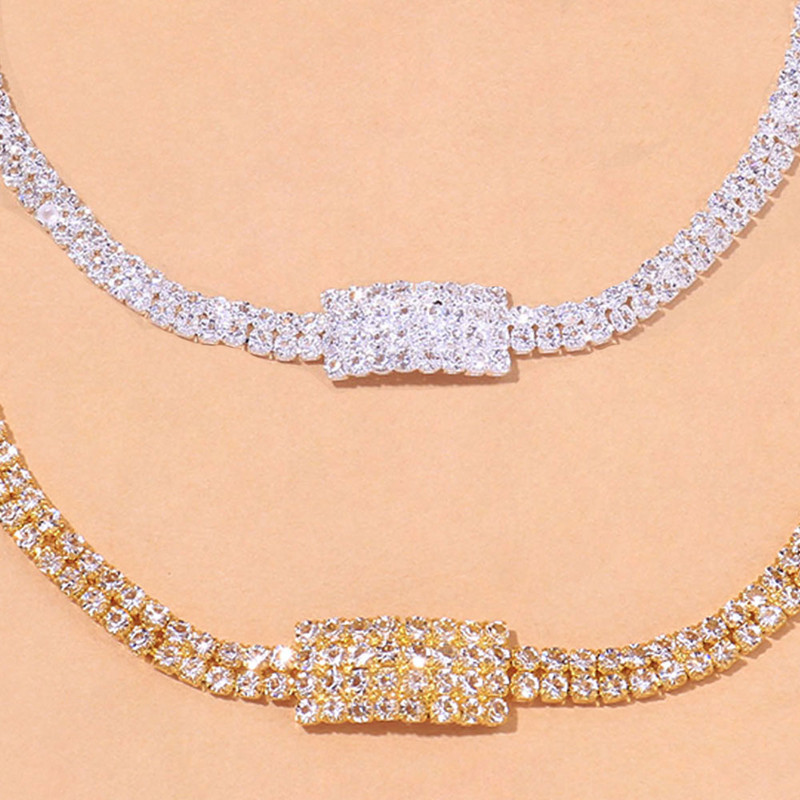 Stonefans Brățară simplă de gleznă cu strasuri de Crăciun pentru femei Brățară cu lanț pentru picioare de tenis de cristal de modă la mână Bijuterii boho