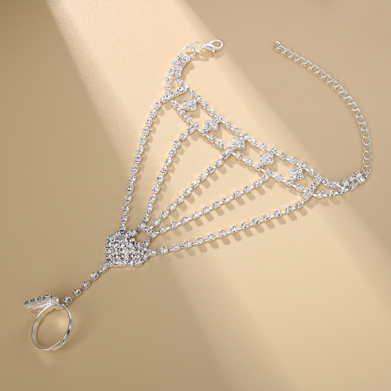 Stonefans Fashion Strass inimă gleznă brăţară pe picior lanţ pentru femei Boho cristal gleznă deget inel bijuterii cadou