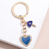 Breloc drăguț ciupercă inimă cristal breloc breloc emailat cadouri suvenir pentru femei bărbați accesoriu geantă bijuterii DIY