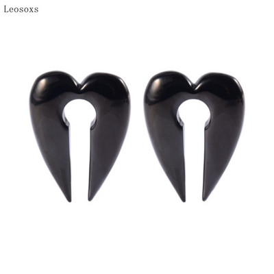Leosoxs 2 buc urechi cu patru colțuri în formă de blocare din oțel inoxidabil cu personalitate nouă, urechi de lună și bijuterii piercing