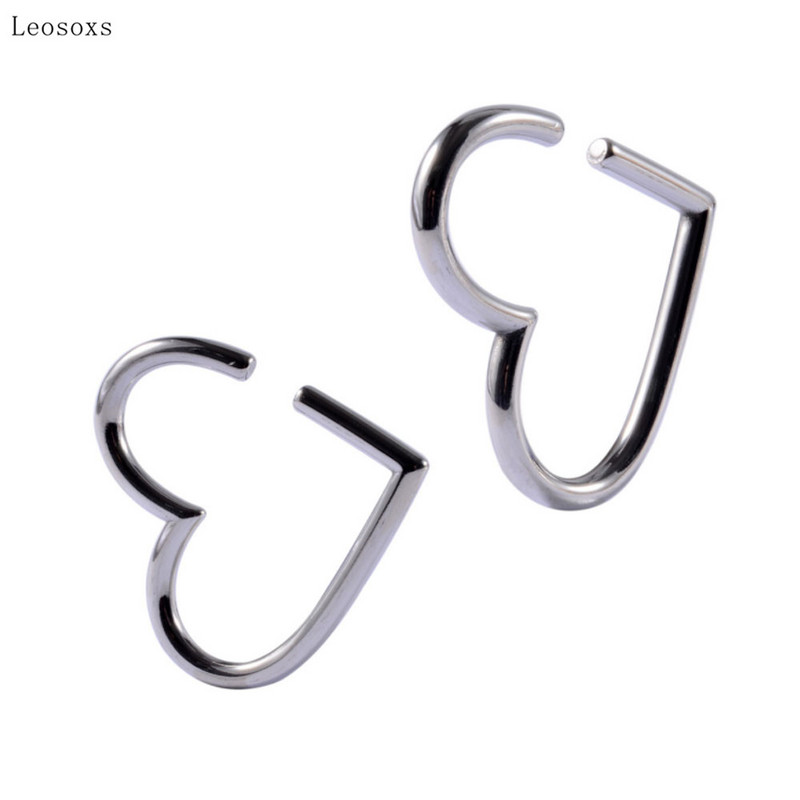 Leosoxs 2 buc urechi cu patru colțuri în formă de blocare din oțel inoxidabil cu personalitate nouă, urechi de lună și bijuterii piercing