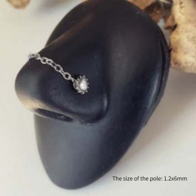 Lanț dublu cu picătură de apă din oțel inoxidabil Leosoxs pentru femeie Bijuterii de modă Piercing Nou