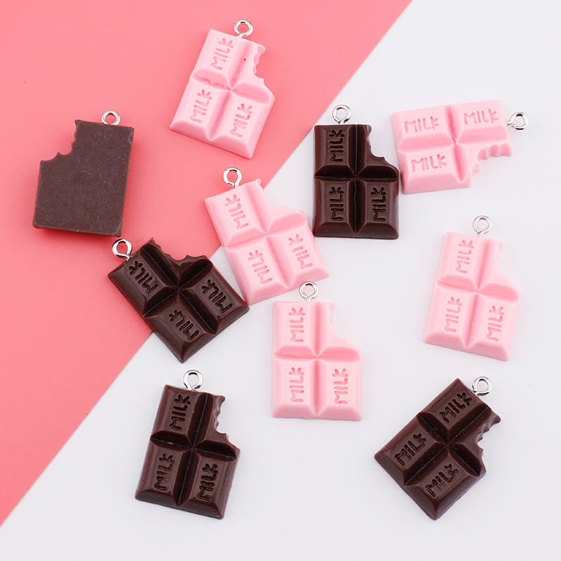 10 tk Vaigu šokolaadi võlu magustoidu amuletid kaelakee jaoks käevõru kõrvarõngas isetehtud ehete tegemine tarvikute võtmehoidja leiud