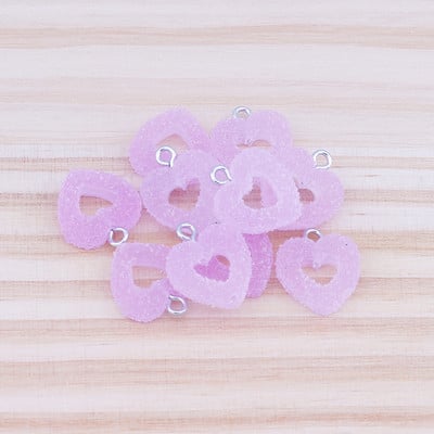 10 kom/lot Šareni mekani slatkiši u obliku srca Slatki privjesci od kawaii smole za privjeske za naušnice Narukvice Izrada nakita Skupna količina