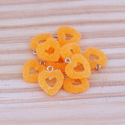 10 kom/lot Šareni mekani slatkiši u obliku srca Slatki privjesci od kawaii smole za privjeske za naušnice Narukvice Izrada nakita Skupna količina