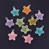10db Icing Star Shape Hard Candy Bűbájok Aranyos Kawaii Gyanta Medál Csepp Bűbájok Fülbevalóhoz Karkötők Ékszerkészítési Kellékek