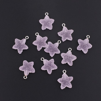 10 τεμ. Icing Star Shape Hard Candy Charms Cute Kawaii Resin Pendant Drop Charms για σκουλαρίκια Βραχιόλια Προμήθειες κατασκευής κοσμημάτων