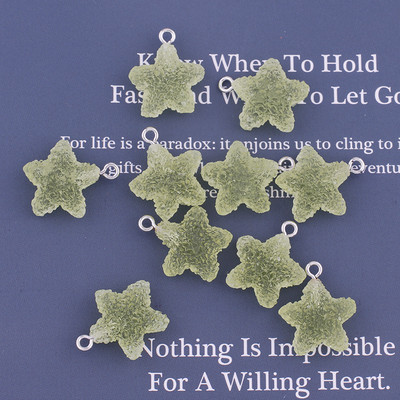 10db Icing Star Shape Hard Candy Bűbájok Aranyos Kawaii Gyanta Medál Csepp Bűbájok Fülbevalóhoz Karkötők Ékszerkészítési Kellékek