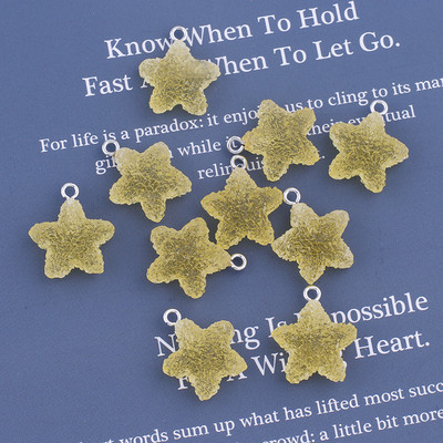 10db Icing Star Shape Hard Candy Bűbájok Aranyos Kawaii Gyanta Medál Csepp Bűbájok Fülbevalóhoz Karkötők Ékszerkészítési Kellékek