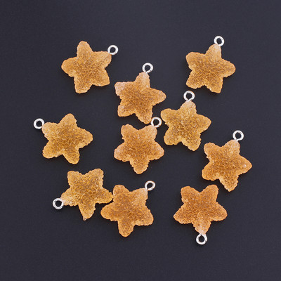10db Icing Star Shape Hard Candy Bűbájok Aranyos Kawaii Gyanta Medál Csepp Bűbájok Fülbevalóhoz Karkötők Ékszerkészítési Kellékek