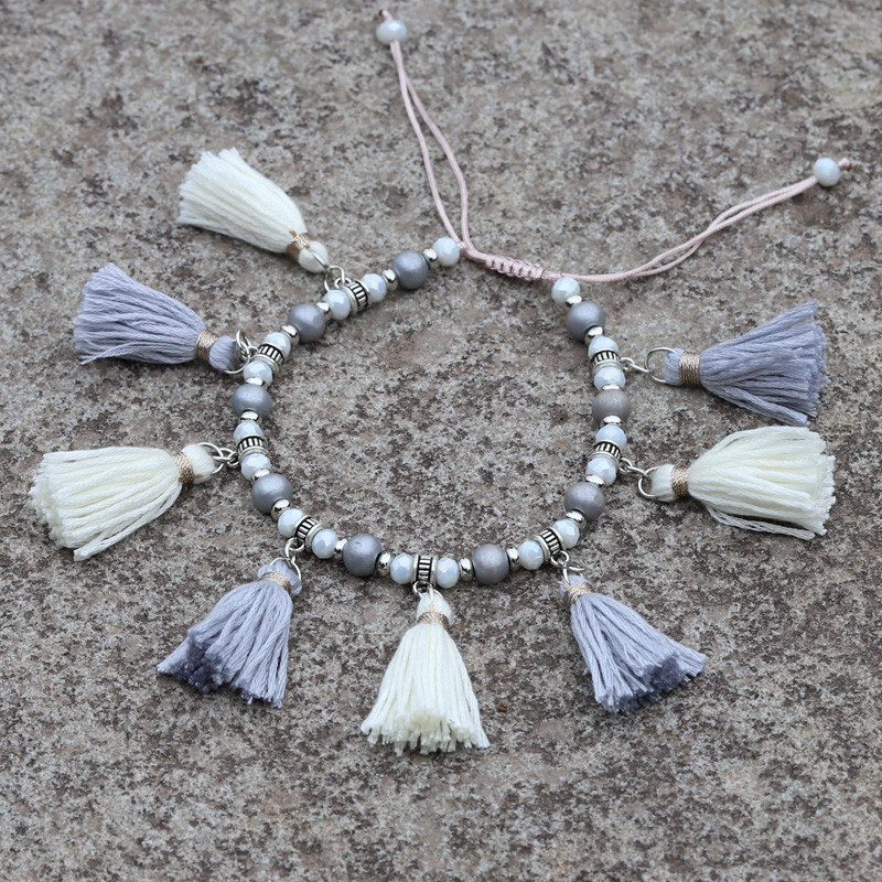 Brațe de gleznă pentru femei 2020, la modă nouă, de cristal, mărgele din lemn, ciucuri, accesorii, bijuterii de plajă, pentru picioare, gleznă desculță