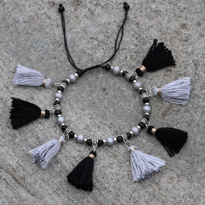 Brațe de gleznă pentru femei 2020, la modă nouă, de cristal, mărgele din lemn, ciucuri, accesorii, bijuterii de plajă, pentru picioare, gleznă desculță