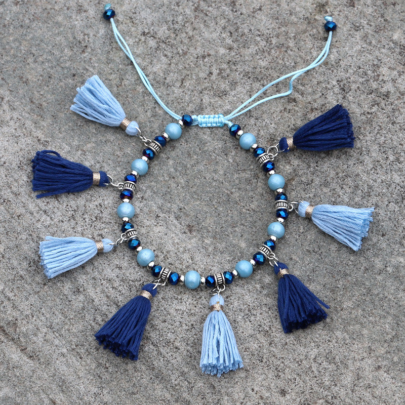 Brațe de gleznă pentru femei 2020, la modă nouă, de cristal, mărgele din lemn, ciucuri, accesorii, bijuterii de plajă, pentru picioare, gleznă desculță