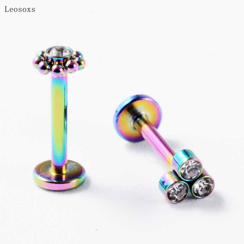 Leosoxs 1 buc exploziv produs nou floarea soarelui multifuncțional buze unghii ureche os unghii piercing bijuterii