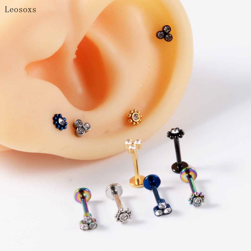 Leosoxs 1 buc exploziv produs nou floarea soarelui multifuncțional buze unghii ureche os unghii piercing bijuterii
