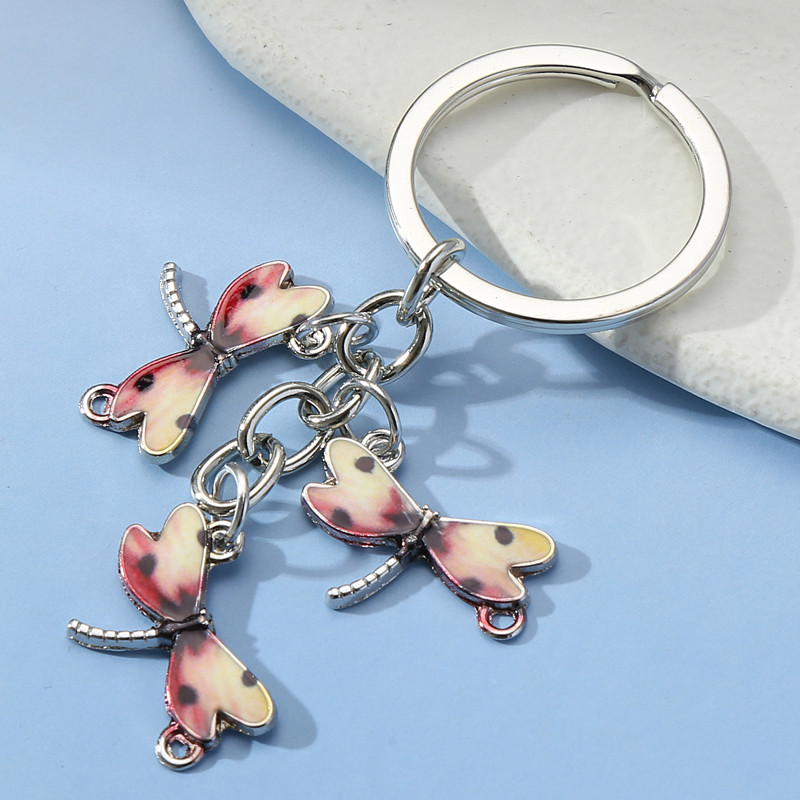 Breloc minunat cu libelulă, animale zburătoare colorate, lanțuri cheie, breloc emailat, cadouri de suvenir pentru femei, bărbați, bijuterii lucrate manual