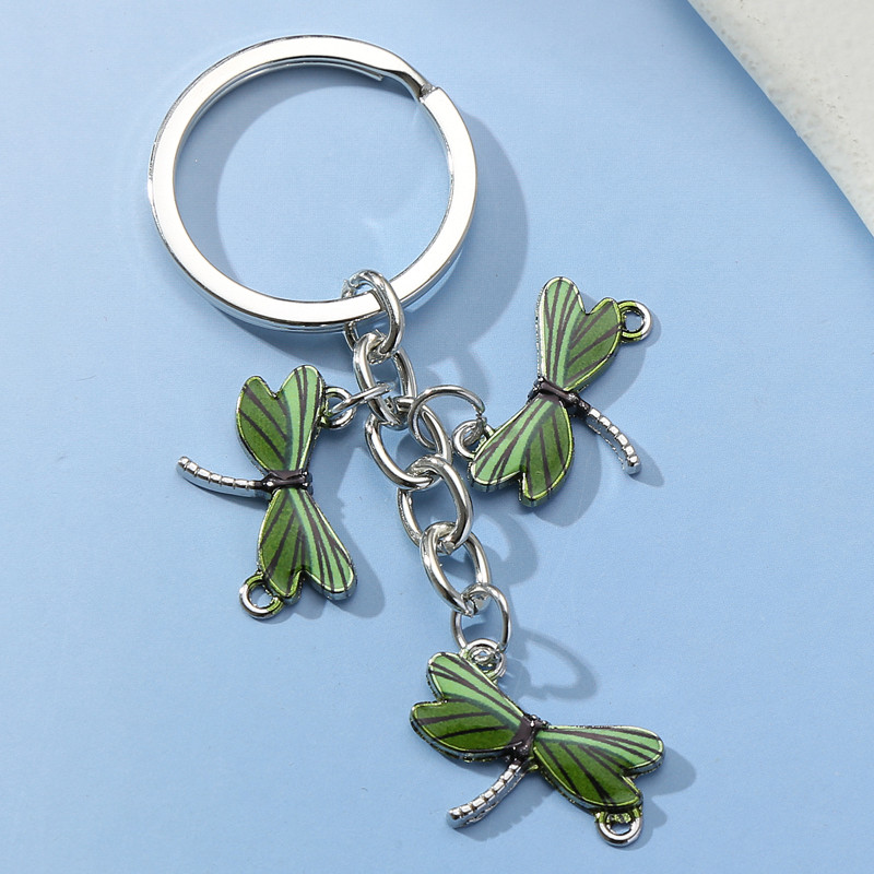 Breloc minunat cu libelulă, animale zburătoare colorate, lanțuri cheie, breloc emailat, cadouri de suvenir pentru femei, bărbați, bijuterii lucrate manual