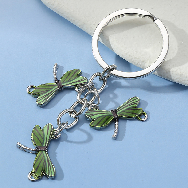 Breloc minunat cu libelulă, animale zburătoare colorate, lanțuri cheie, breloc emailat, cadouri de suvenir pentru femei, bărbați, bijuterii lucrate manual
