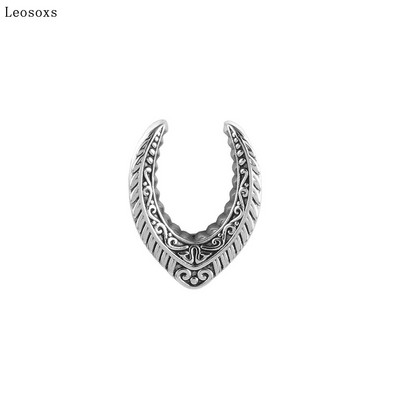 Leosoxs New Saddle Ear Tunnel Plug Piercing Ring Expander Mjerači za uši 1 par modnog nakita za piercing od nehrđajućeg čelika 6-30 mm