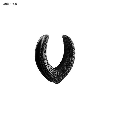Leosoxs New Saddle Ear Tunnel Plug Piercing Ring Expander Mjerači za uši 1 par modnog nakita za piercing od nehrđajućeg čelika 6-30 mm