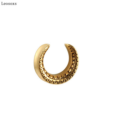 Leosoxs New Saddle Ear Tunnel Plug Piercing Ring Expander Mjerači za uši 1 par modnog nakita za piercing od nehrđajućeg čelika 6-30 mm
