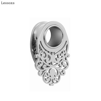 Leosoxs New Saddle Ear Tunnel Plug Piercing Ring Expander Mjerači za uši 1 par modnog nakita za piercing od nehrđajućeg čelika 6-30 mm