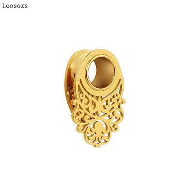 Leosoxs New Saddle Ear Tunnel Plug Piercing Ring Expander Mjerači za uši 1 par modnog nakita za piercing od nehrđajućeg čelika 6-30 mm