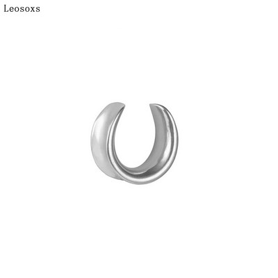 Leosoxs New Saddle Ear Tunnel Plug Piercing Ring Expander Mjerači za uši 1 par modnog nakita za piercing od nehrđajućeg čelika 6-30 mm