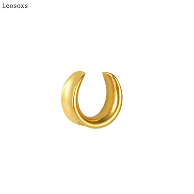 Leosoxs New Saddle Ear Tunnel Plug Piercing Ring Expander Mjerači za uši 1 par modnog nakita za piercing od nehrđajućeg čelika 6-30 mm