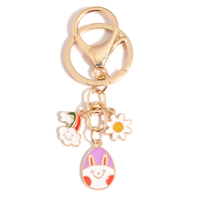 Χαριτωμένο Ζώο Μπρελόκ Κουνέλι Rainbow Cloud Flower Μπρελόκ Σμάλτο Μπρελόκ Δώρα Αναμνηστικά για Γυναίκες Ανδρικά DIY Χειροποίητα κοσμήματα
