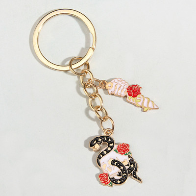 Μπρελόκ Halloween Rose Flower Snake Dagger Μπρελόκ Ζώο Μπρελόκ Δώρα για Γυναίκες Ανδρικές τσάντες Αξεσουάρ DIY Κοσμήματα