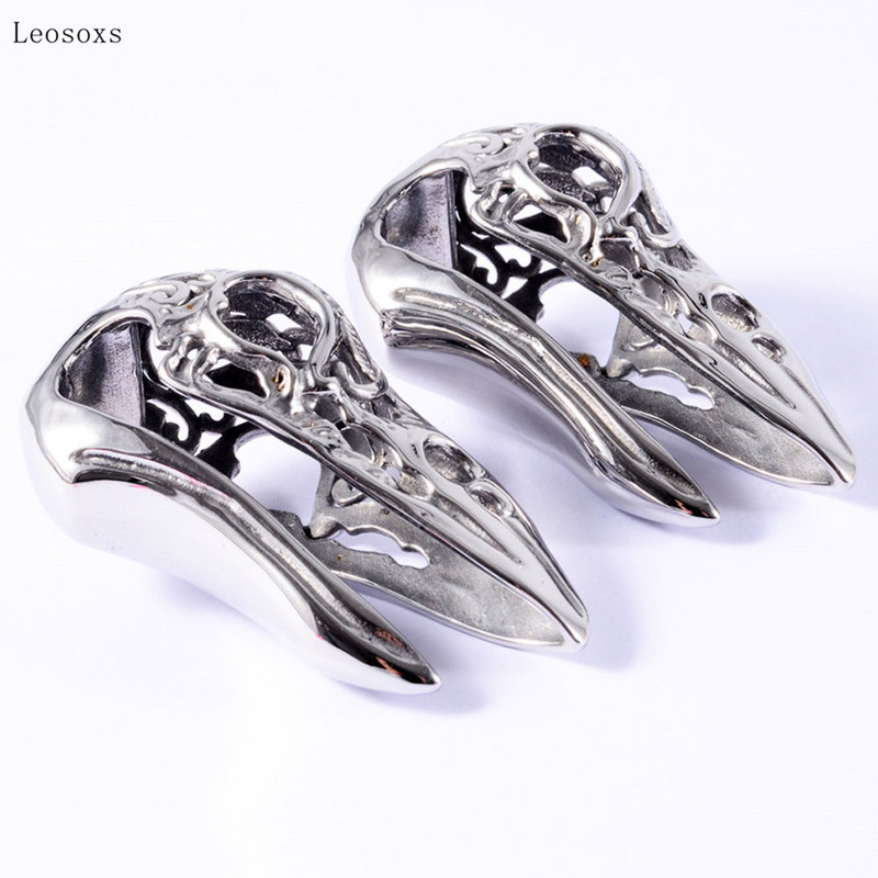 Leosoxs 2 buc. Bijuterii pentru piercing pentru ureche, din oțel inoxidabil, cu cap de pasăre pentru ureche.