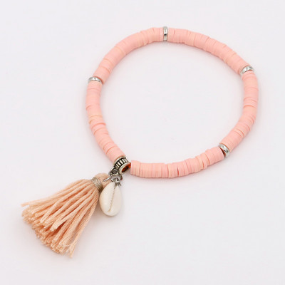 Bijuterii lucrate manual Brățări Boho pentru femei Brățară cu ciucuri cu margele din argilă polimerică colorată Cadouri pentru fete