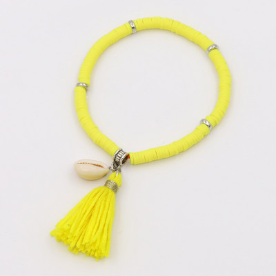 Bijuterii lucrate manual Brățări Boho pentru femei Brățară cu ciucuri cu margele din argilă polimerică colorată Cadouri pentru fete