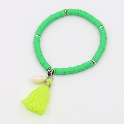 Bijuterii lucrate manual Brățări Boho pentru femei Brățară cu ciucuri cu margele din argilă polimerică colorată Cadouri pentru fete