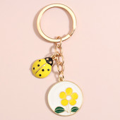 Χαριτωμένο μπρελόκ με σμάλτο Ηλίανθος πεταλούδα Κυρ Πασχαλίτσα Μπρελόκ Κήπος Μπρελόκ Φυτά Δώρα για Γυναίκες Άνδρες DIY Χειροποίητα κοσμήματα