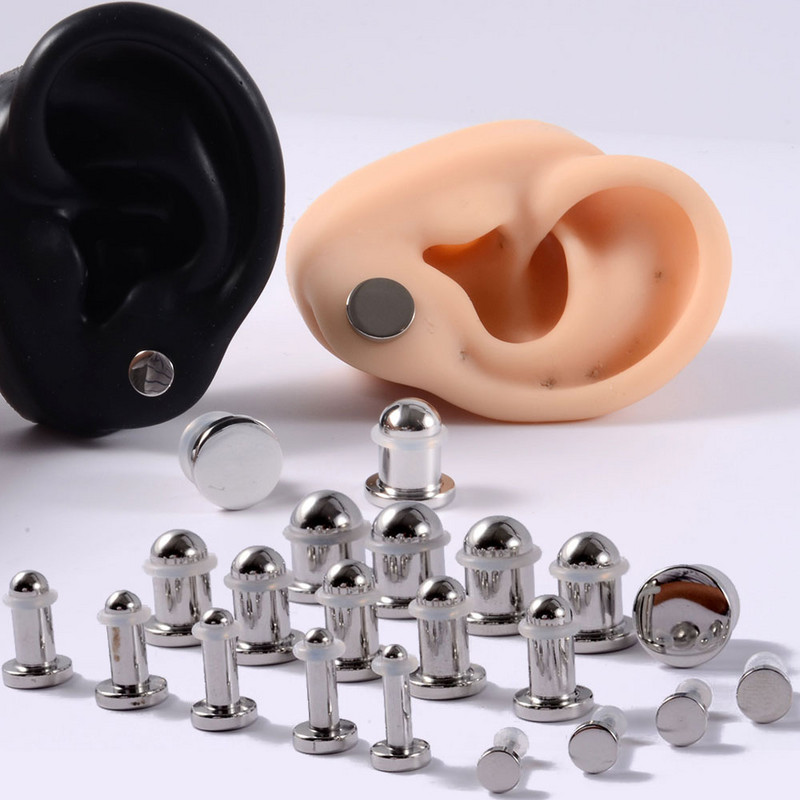 Leosoxs από ανοξείδωτο ατσάλι Cylinder Ear Expander φορείο Σετ Ωτομετρητές βύσματα Body Piercing Κοσμήματα για γυναίκες άνδρες