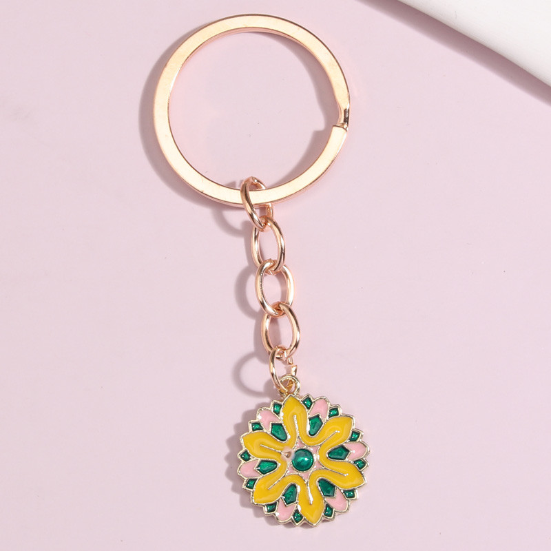 Χαριτωμένο μπρελόκ από σμάλτο Πολύχρωμο λουλούδι μπρελόκ Φυτά Μπρελόκ Αλυσίδες Αναμνηστικά δώρα για γυναίκες κορίτσια Τσάντα χειρός Αξεσουάρ DIY Κοσμήματα