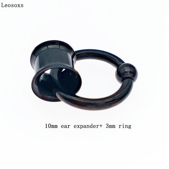 Leosoxs 1 комплект от неръждаема стомана Double Flare Ear Gauge Plug Screw Fit Flesh Tunnel Plug Ear Gauge Expander Пиърсинг за бижута