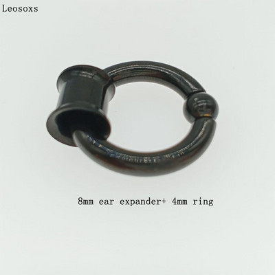 Leosoxs 1 σετ από ανοξείδωτο ατσάλι Διπλής λάμψης βύσμα βύσματος αυτιού βίδα Flesh Tunnel βύσμα μετρητή αυτιού Expander Κοσμήματα Piercing