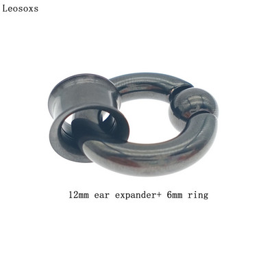 Leosoxs 1 σετ από ανοξείδωτο ατσάλι Διπλής λάμψης βύσμα βύσματος αυτιού βίδα Flesh Tunnel βύσμα μετρητή αυτιού Expander Κοσμήματα Piercing