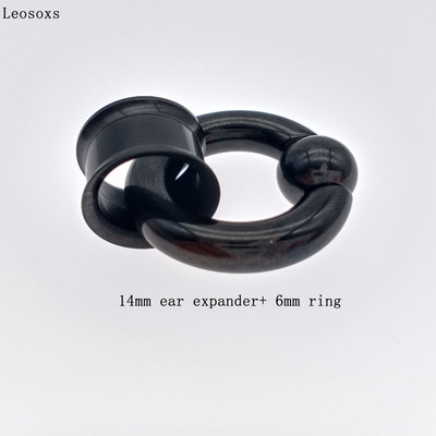 Leosoxs 1 σετ από ανοξείδωτο ατσάλι Διπλής λάμψης βύσμα βύσματος αυτιού βίδα Flesh Tunnel βύσμα μετρητή αυτιού Expander Κοσμήματα Piercing
