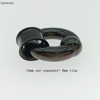 Leosoxs 1 σετ από ανοξείδωτο ατσάλι Διπλής λάμψης βύσμα βύσματος αυτιού βίδα Flesh Tunnel βύσμα μετρητή αυτιού Expander Κοσμήματα Piercing