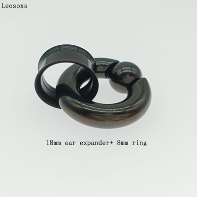 Leosoxs 1 σετ από ανοξείδωτο ατσάλι Διπλής λάμψης βύσμα βύσματος αυτιού βίδα Flesh Tunnel βύσμα μετρητή αυτιού Expander Κοσμήματα Piercing