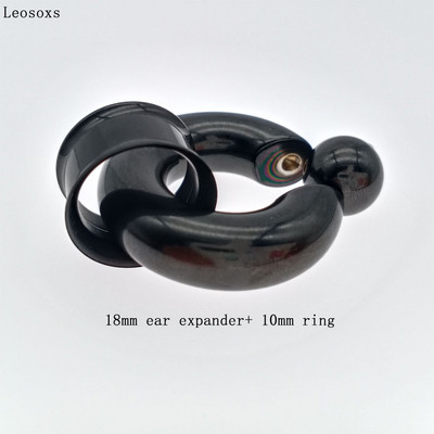 Leosoxs 1 σετ από ανοξείδωτο ατσάλι Διπλής λάμψης βύσμα βύσματος αυτιού βίδα Flesh Tunnel βύσμα μετρητή αυτιού Expander Κοσμήματα Piercing